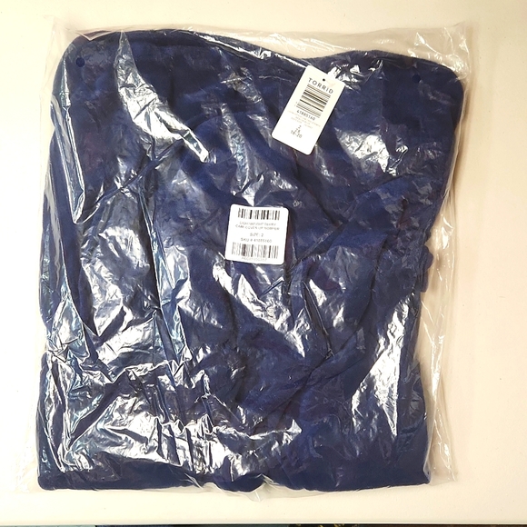 ❤️NWT VINTAGE TORRID ROMPER SWIM COVER -  SLEEVELESS TERRY POCKETS - SHORTS PLUS - Picture 6 of 14